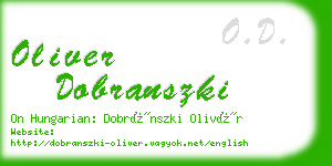 oliver dobranszki business card